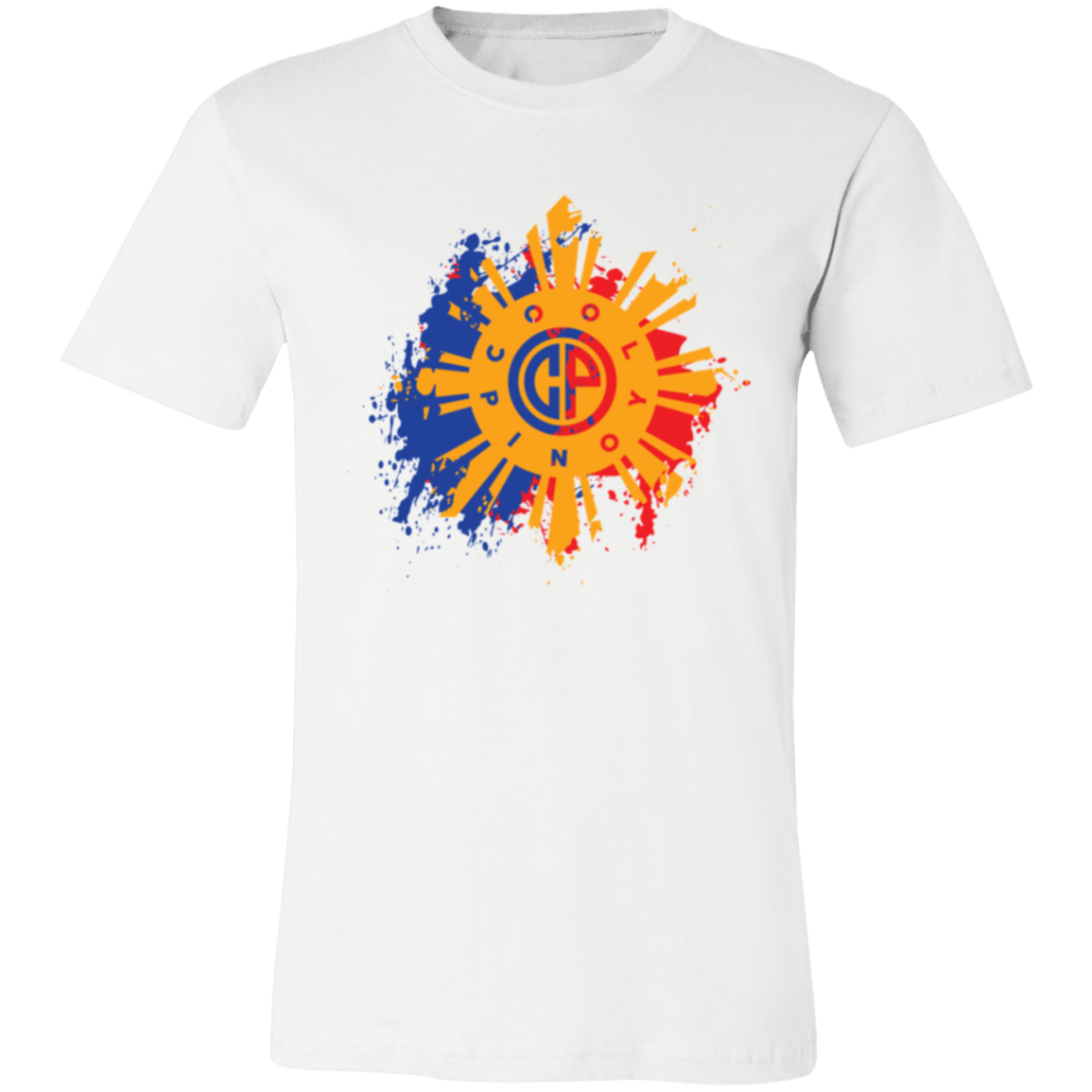 CoolPinoy Blue Red distressed Unisex Jersey T-Shirt