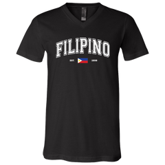 Filipino Est 1898 Unisex Jersey V-Neck T-Shirt