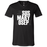 Jesus Mary Joseph Unisex Jersey V-Neck T-Shirt