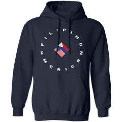Filpino American in Circle Flags Unisex Pullover Hoodie
