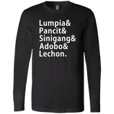 Lumpia Pancit Sinigang Adobo Lechon Mens Jersey Long Sleeve T-Shirt