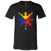 CoolPinoy Tricolor Unisex Jersey V-Neck T-Shirt