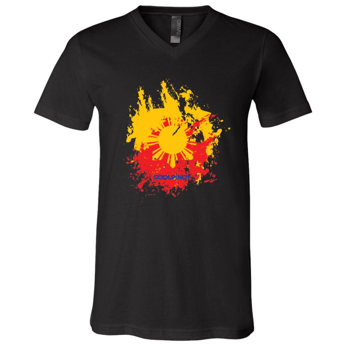 Sun and Stars Splashed Unisex Jersey V-Neck T-Shirt