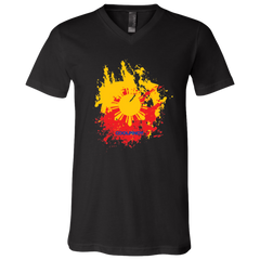 Sun and Stars Splashed Unisex Jersey V-Neck T-Shirt