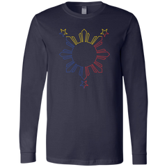 Sun and Stars Outline Unisex Jersey Long Sleeve T-Shirt