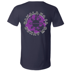 Bahala Ka Sa Buhay Mo Purple Splash Unisex Jersey V-Neck T-Shirt