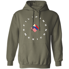 Filpino American in Circle Flags Unisex Pullover Hoodie