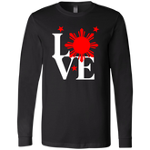 Love with Red Sun and Stars Unisex Jersey Long Sleeve T-Shirt