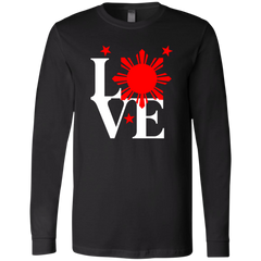 Love with Red Sun and Stars Unisex Jersey Long Sleeve T-Shirt