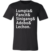 Lumpia Pancit Sinigang Adobo Lechon Unisex Jersey T-Shirt