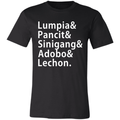 Lumpia Pancit Sinigang Adobo Lechon Unisex Jersey T-Shirt