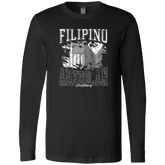 Filipino American Flags Distressed Unisex Jersey Long Sleeve T-Shirt