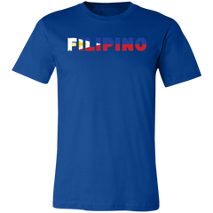 Filipino with Flag Embedded Unisex Jersey T-Shirt