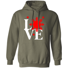 Love with Red Sun and Stars Unisex Pullover Hoodie