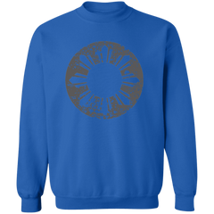 Sun and Stars in Circle Distressed Unisex Crewneck Pullover Sweatshirt
