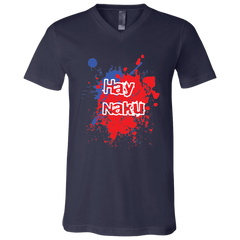 Hay Naku Splatter Unisex Jersey V-Neck T-Shirt