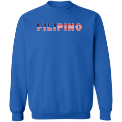 Filipino with US Flag Embedded Unisex Crewneck Pullover Sweatshirt