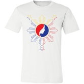 Pinay Silhouette in Philippine Sun Tricolorpng Unisex Jersey T-Shirt