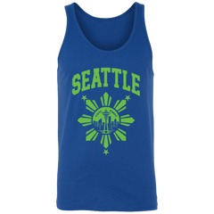 Seattle with Sun and Stars Unisex Cotton Tank Top