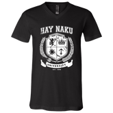 Hay Naku University Distressed CP Unisex Jersey V-Neck T-Shirt