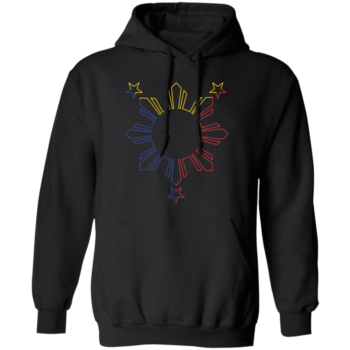Sun and Stars Outline Unisex Pullover Hoodie