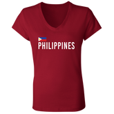Team Philippines Ladies' Jersey V-Neck T-Shirt