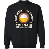 Exercise I Thought You Said Extra Rice Yellow Unisex Crewneck Pullover Sweatshirt