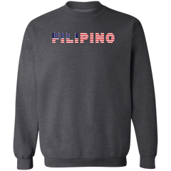 Filipino with US Flag Embedded Unisex Crewneck Pullover Sweatshirt