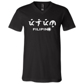 Filipino in Baybayin Script Unisex Jersey V-Neck T-Shirt