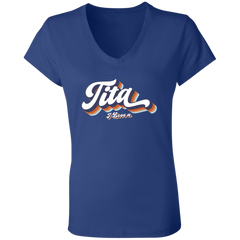 Tita I Love U Ladies Jersey V-Neck T-Shirt