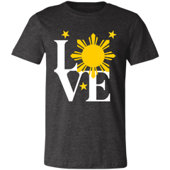 Love with Yellow Sun and Stars Unisex Jersey T-Shirt
