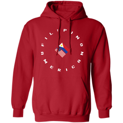 Filpino American in Circle Flags Unisex Pullover Hoodie