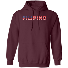 Filipino with US Flag Embedded Unisex Pullover Hoodie