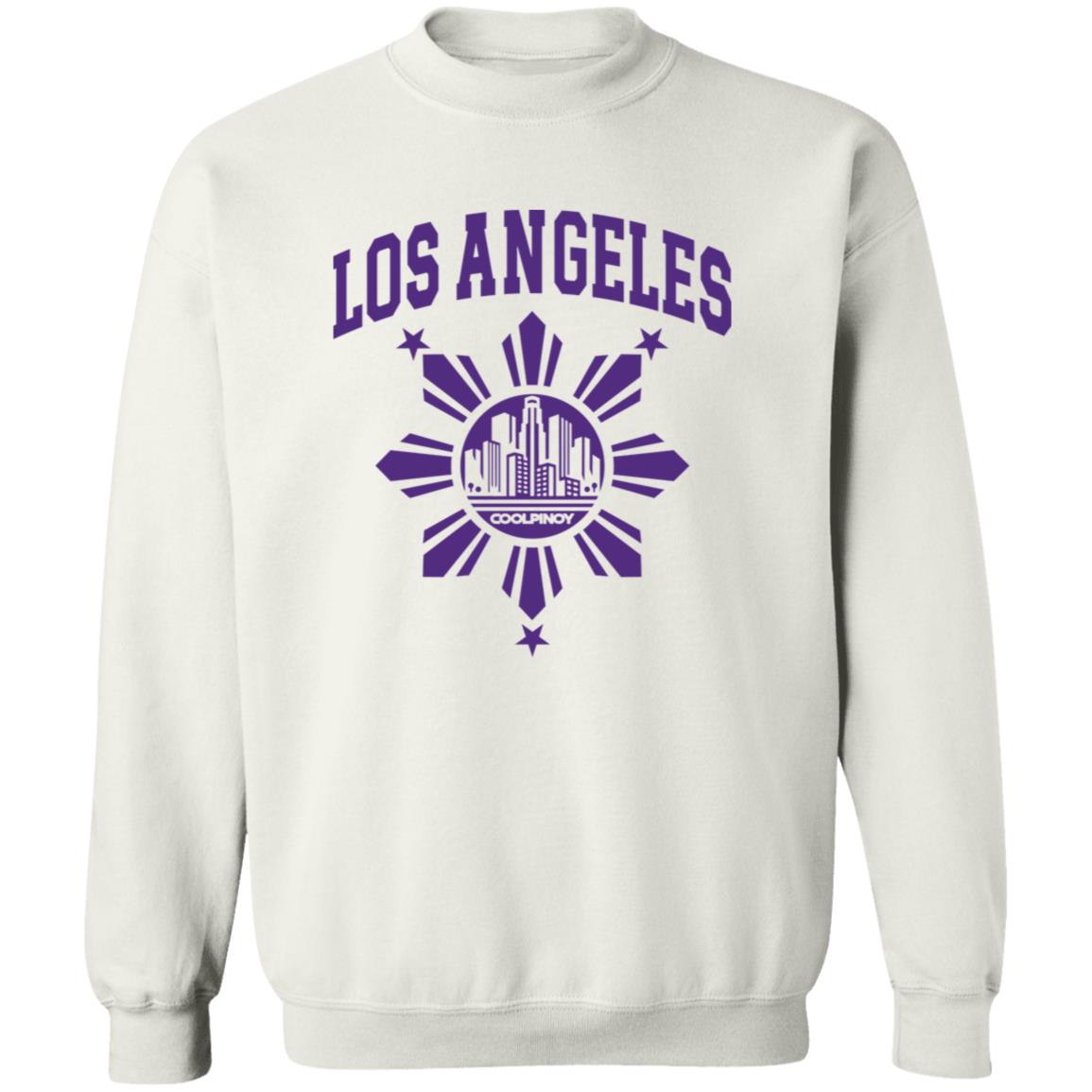 Los Angeles with Sun and Stars Unisex Crewneck Pullover Sweatshirt