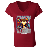 Filipina Warrior Beauty Ladies' Jersey V-Neck T-Shirt