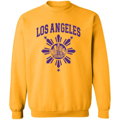 Los Angeles with Sun and Stars Unisex Crewneck Pullover Sweatshirt
