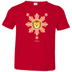 Kids Orange Sun Lion Toddler Jersey T-Shirt
