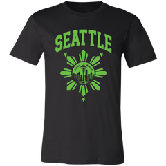 Seattle with Sun and Stars Unisex Jersey T-Shirt
