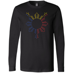 Sun and Stars Outline Unisex Jersey Long Sleeve T-Shirt