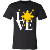 Love with Yellow Sun and Stars Unisex Jersey T-Shirt