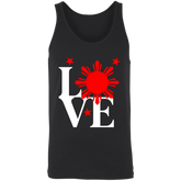 Love with Red Sun and Stars Unisex Cotton Tank Top