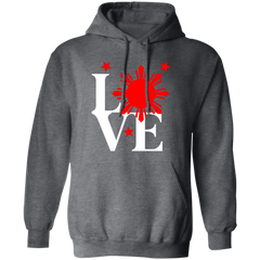 Love with Red Sun and Stars Unisex Pullover Hoodie