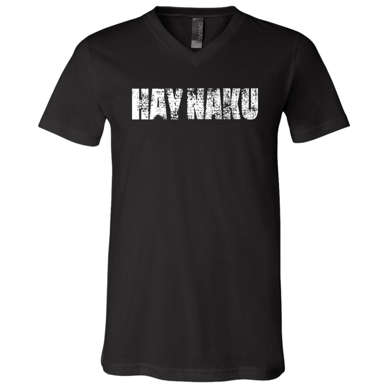 Hay Naku Distressed Unisex Jersey V-Neck T-Shirt