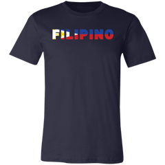 Filipino with Flag Embedded Unisex Jersey T-Shirt