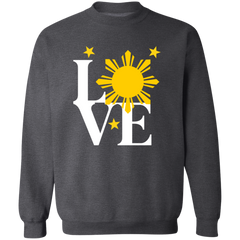 Love with Yellow Sun and Stars Unisex Crewneck Pullover Sweatshirt