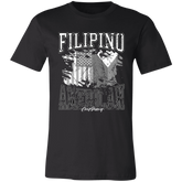 Filipino American Flags Distressed Unisex Jersey T-Shirt