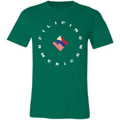 Filpino American in Circle Flags Unisex Jersey T-Shirt