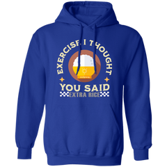 Exercise I Thought You Said Extra Rice Yellow Unisex Pullover Hoodie