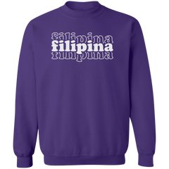 Filipina Triple Unisex Crewneck Pullover Sweatshirt