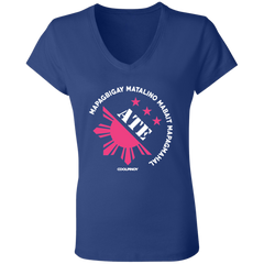 Matalino Mapagmahal Ate Ladies Jersey V-Neck T-Shirt